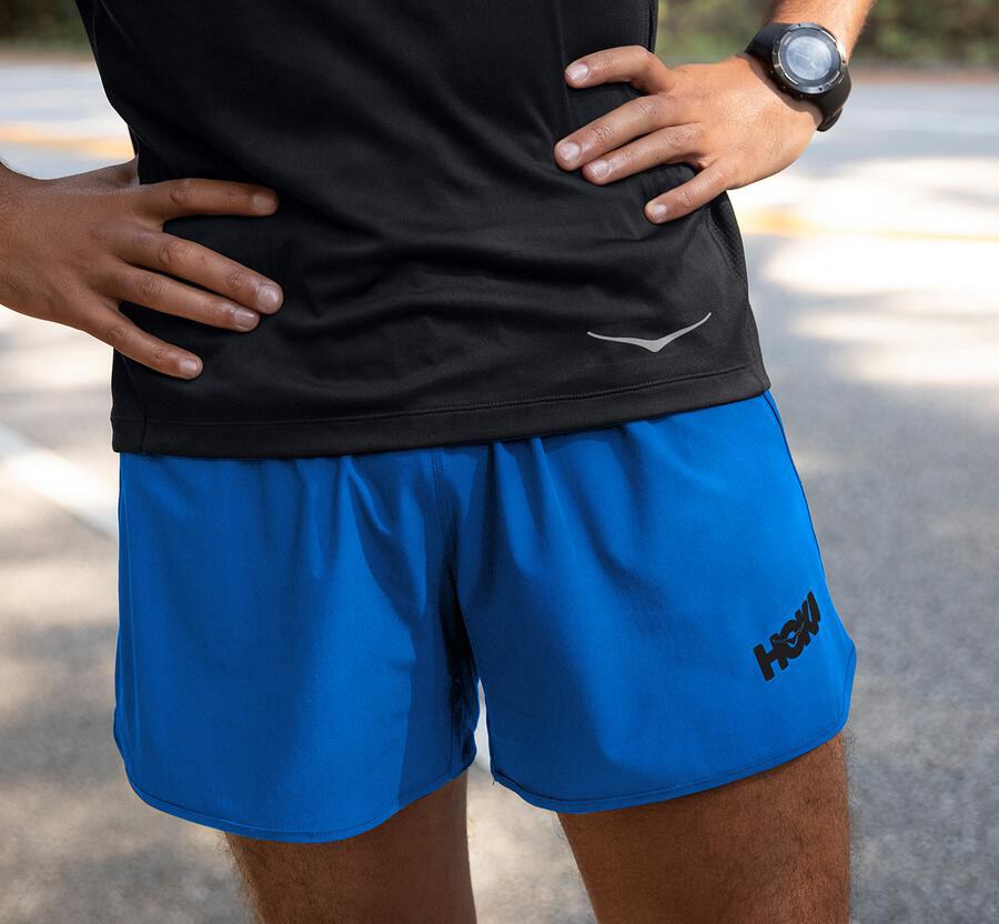 Hoka One One Shorts Mens Blue - Performance - 03542JVRC